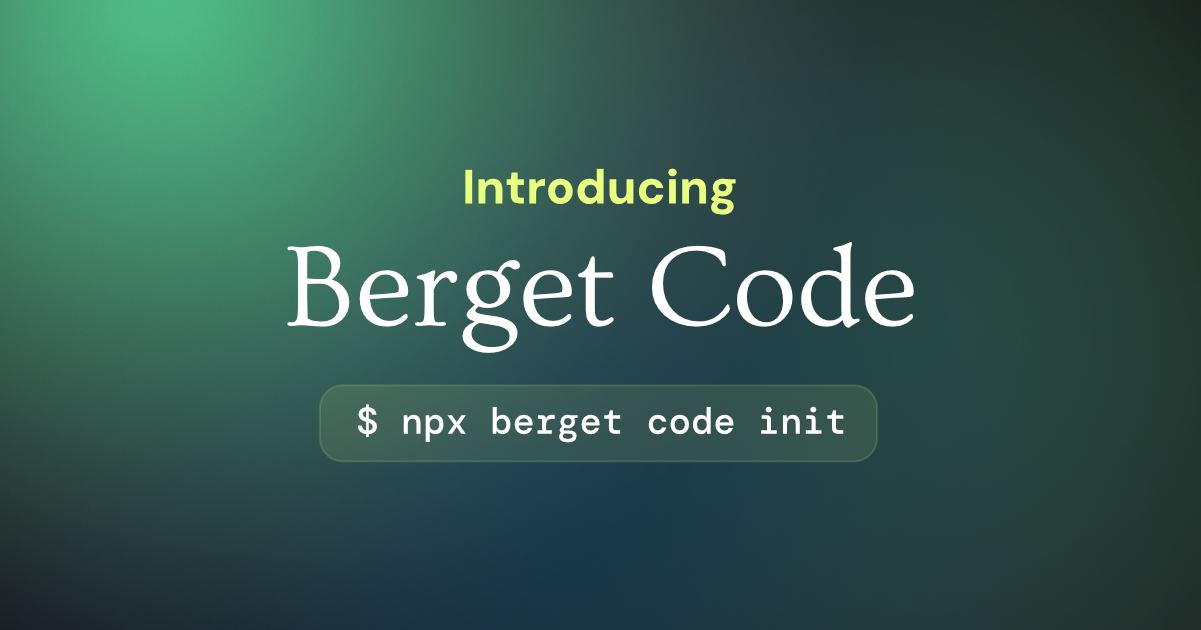 Berget Code – AI-kodassistent