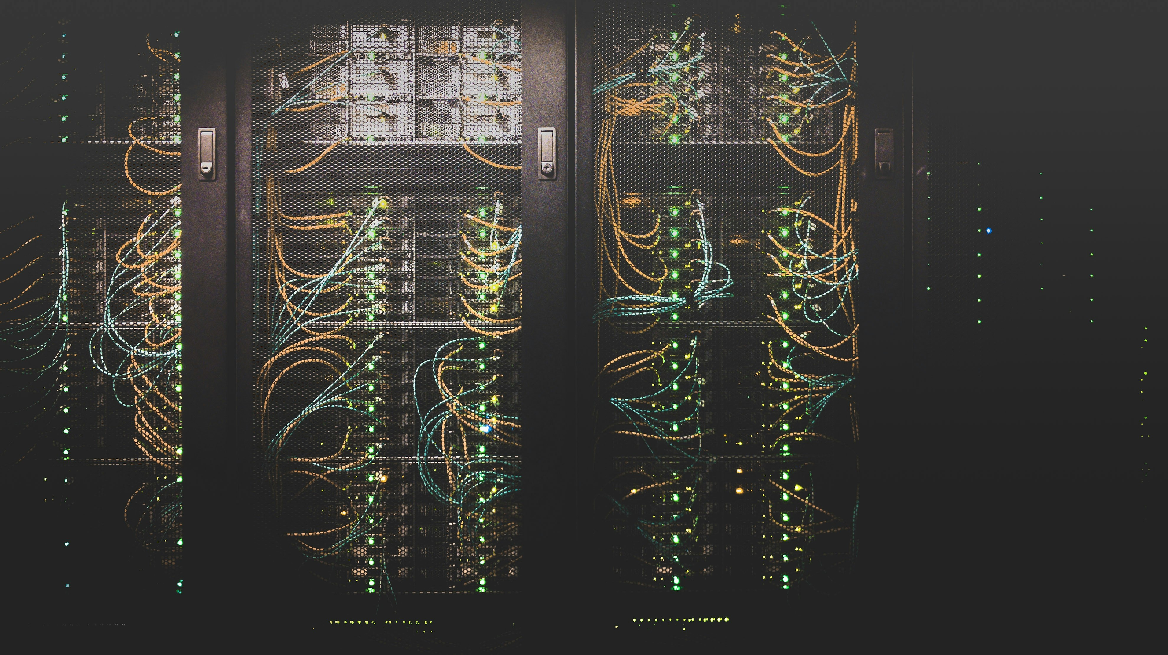 Server rack with AMD MI300x accelerators in a modern data center